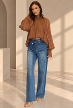 Hallie Blouse Brown