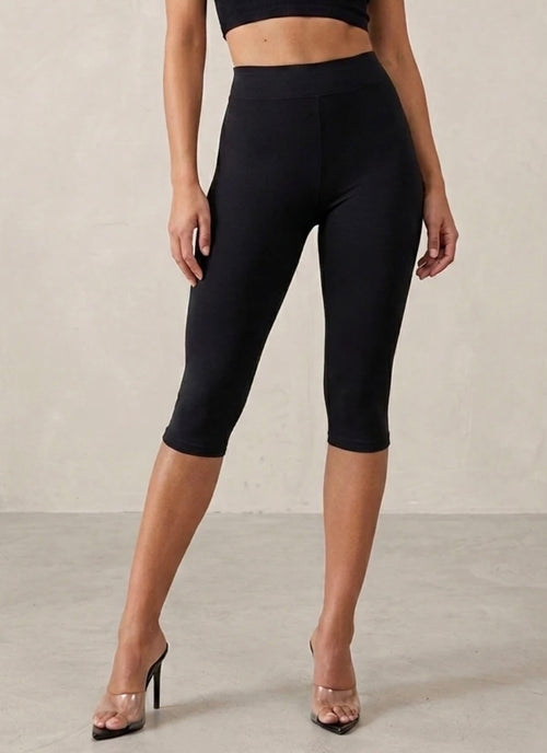 Cleo Capri Black Leggings