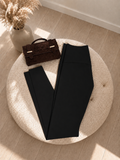 Lacey Tummy Control Leggings Black